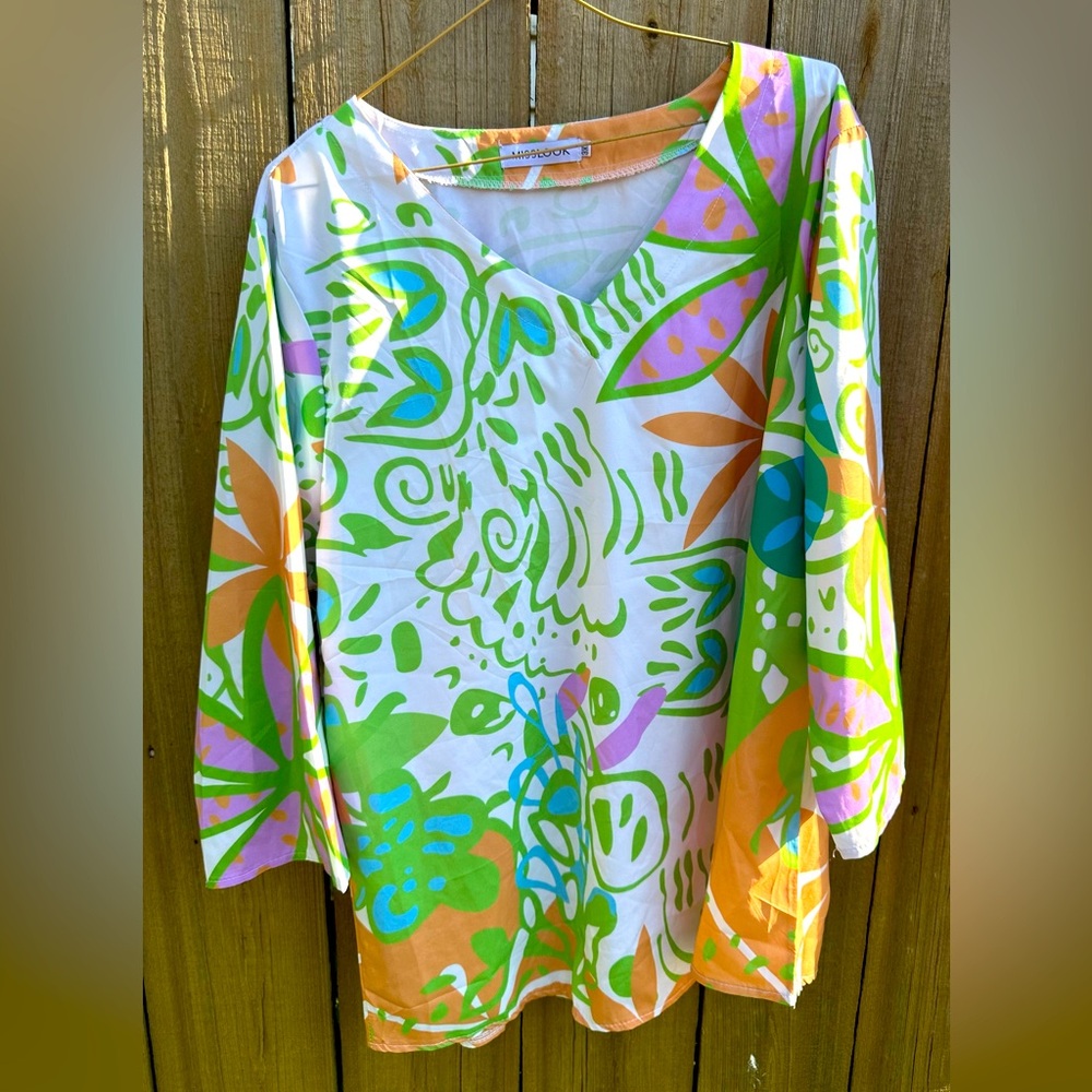 Miss Look women’s super lightweight, tunic top, cotton polyester- XL. NWOT